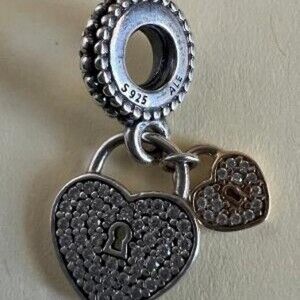 Pandora Love Locks Dangle Charm S925/14KT